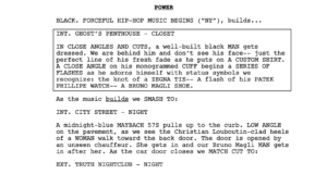 Power Screenplay How to Introduce Characters